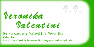 veronika valentini business card